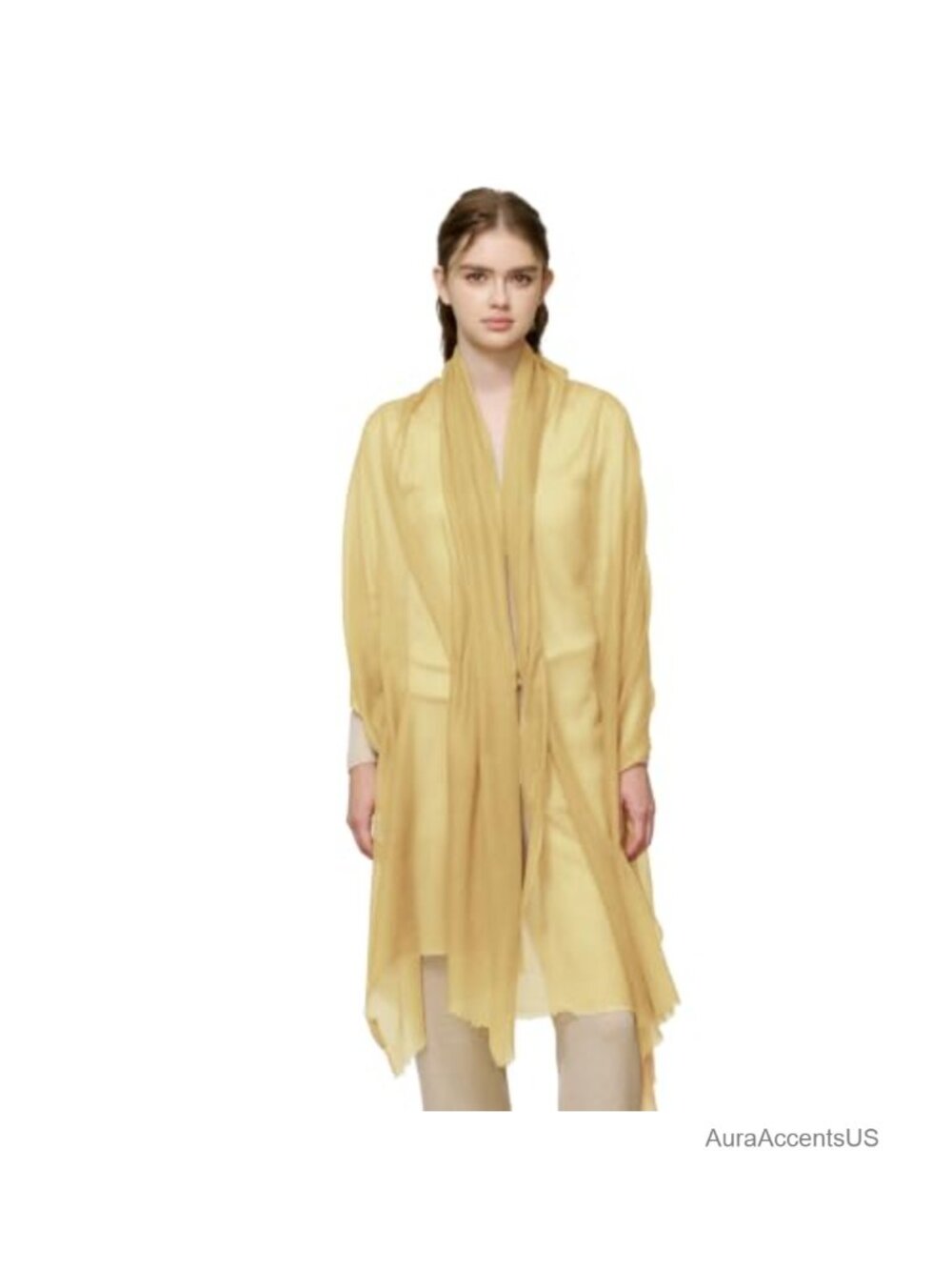 100% Cashmere Shawl Wrap Women Oversized Sheer Travel Scarf Gift Box